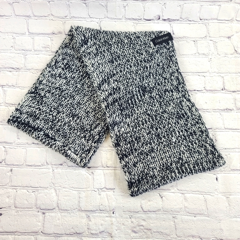 Calvin Klein Infinity Scarf Black White Grey